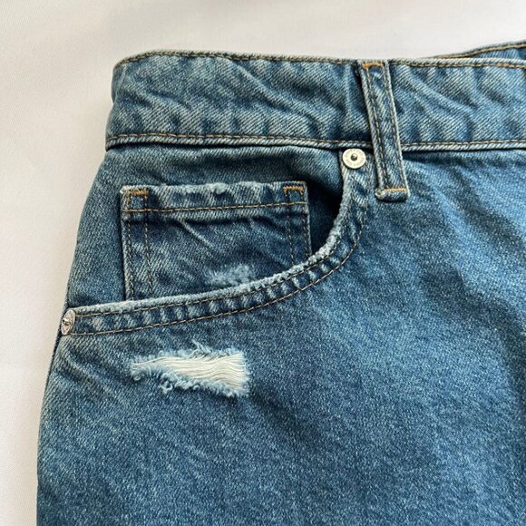 NWT FRANK & OAK DISTRESSED DENIM MINI SKIRT - 29 - Picture 4 of 9